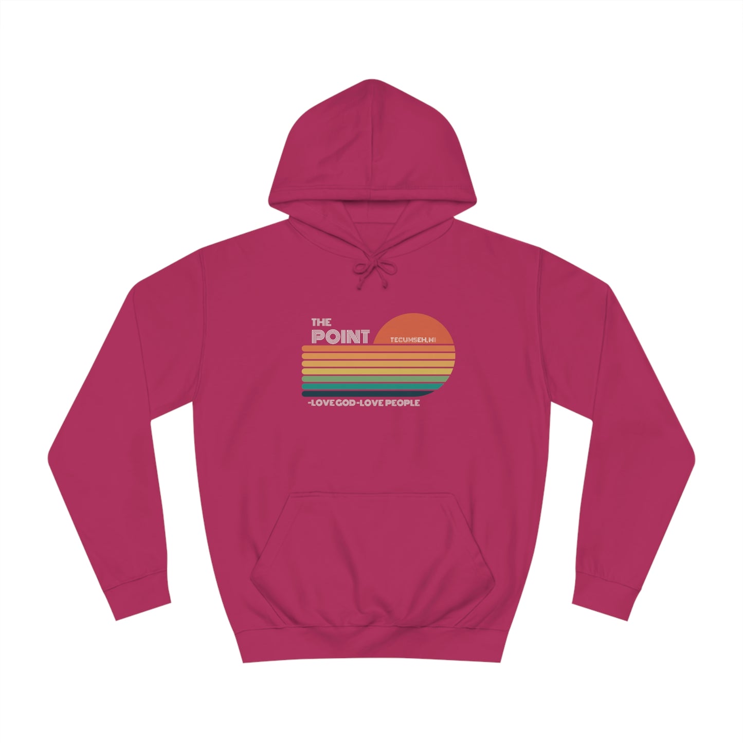 The point colorful-Unisex College Hoodie