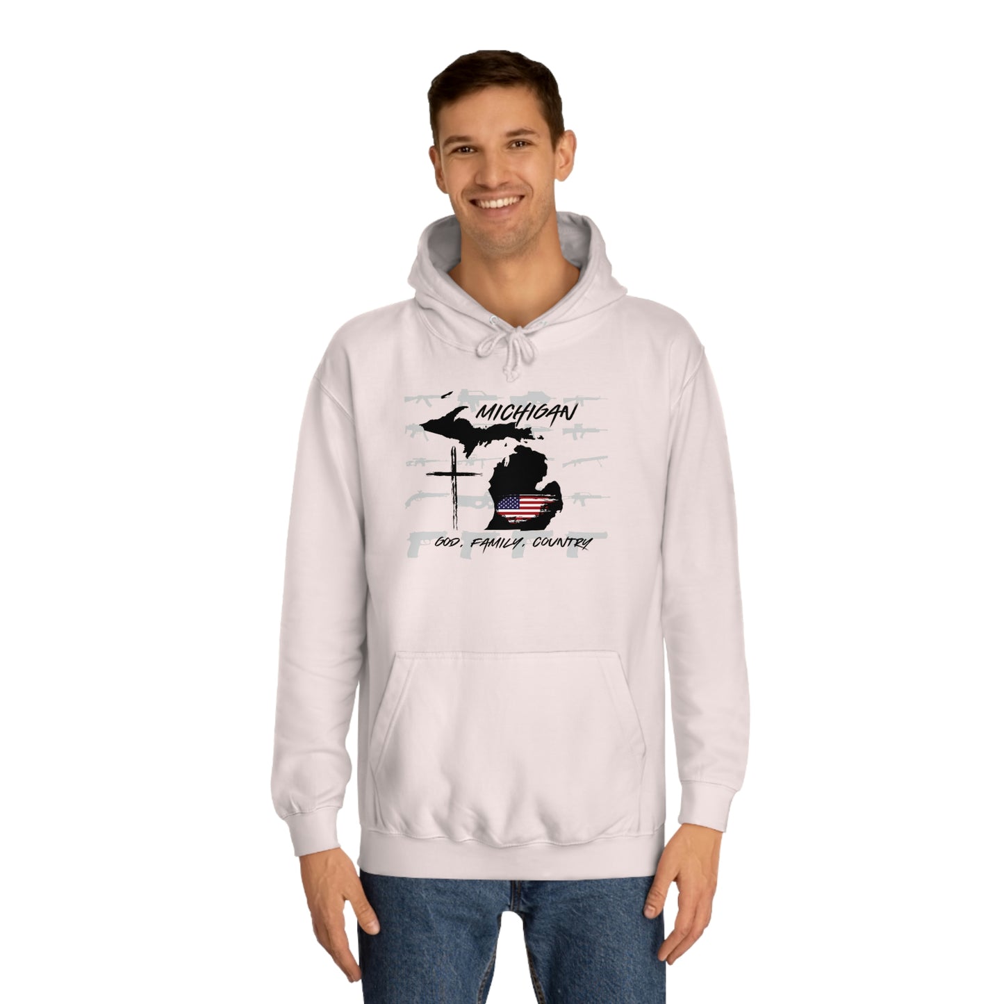 Michigan God Family Country-Unisex College Hoodie