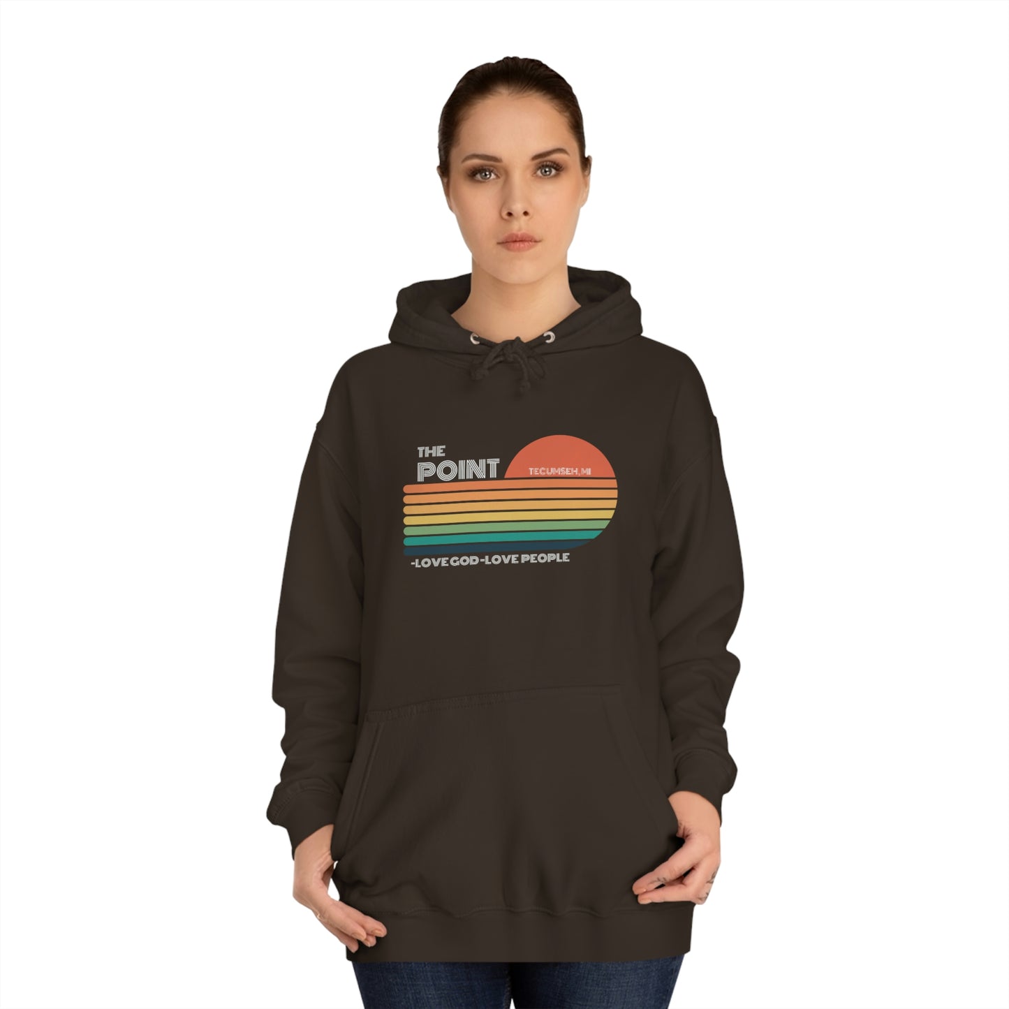 The point colorful-Unisex College Hoodie