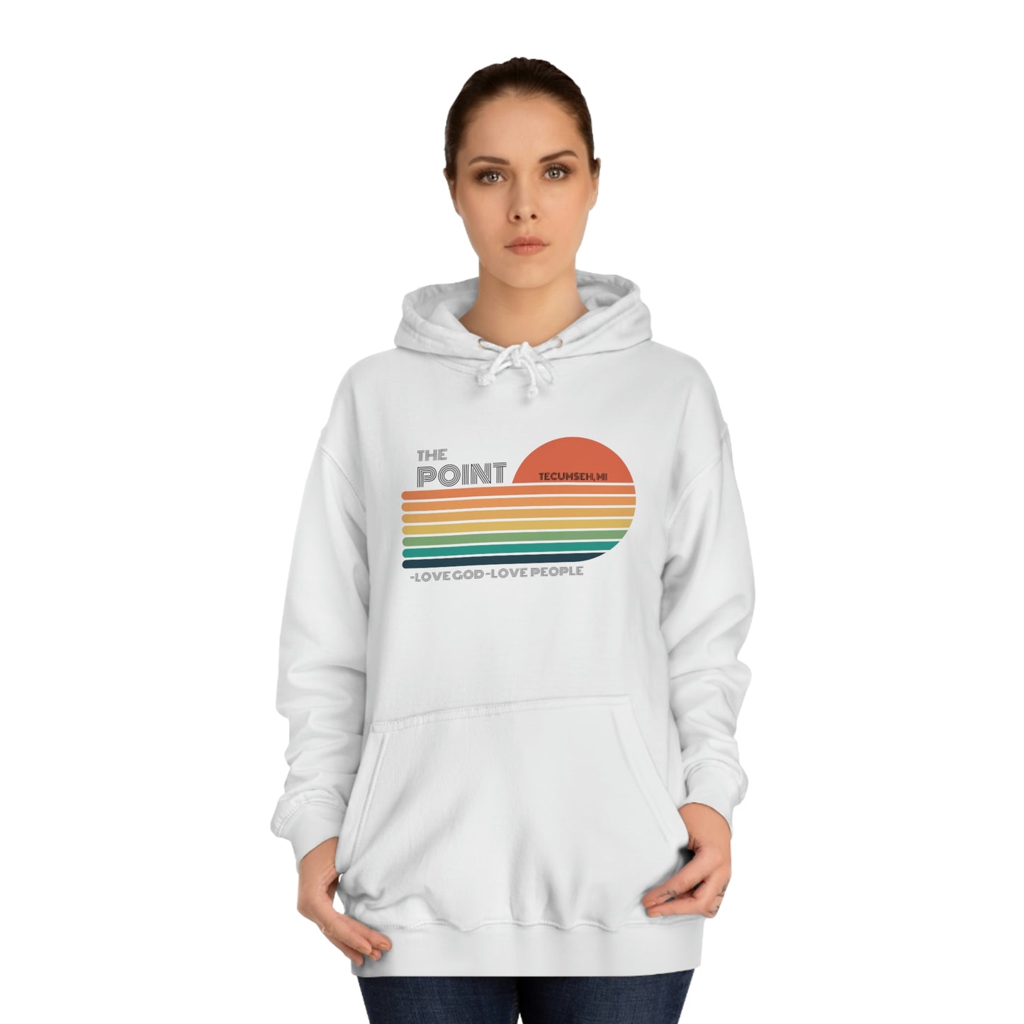 The point colorful-Unisex College Hoodie