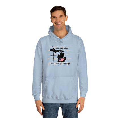 Michigan God Family Country-Unisex College Hoodie