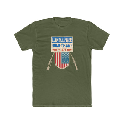 Land of the free home of the brave--Crew Tee