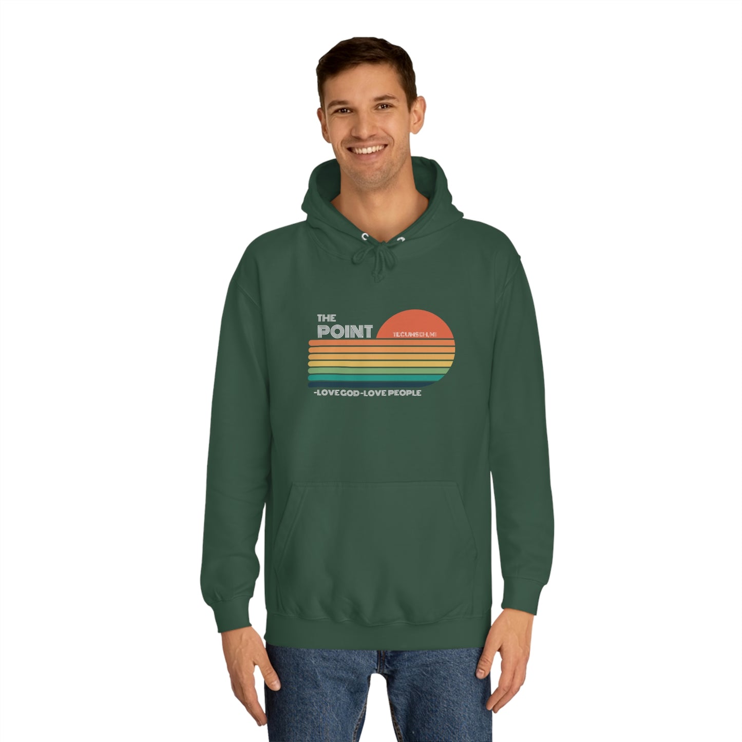 The point colorful-Unisex College Hoodie