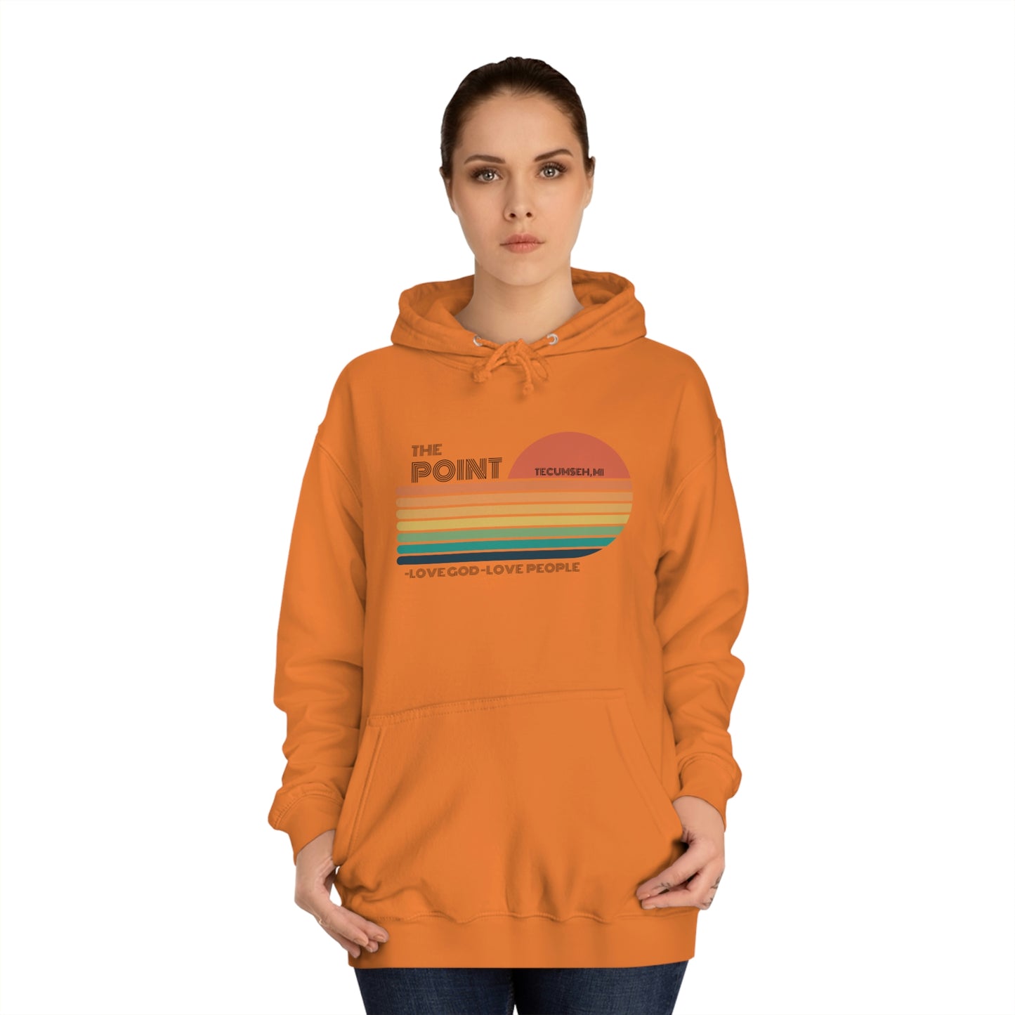 The point colorful-Unisex College Hoodie