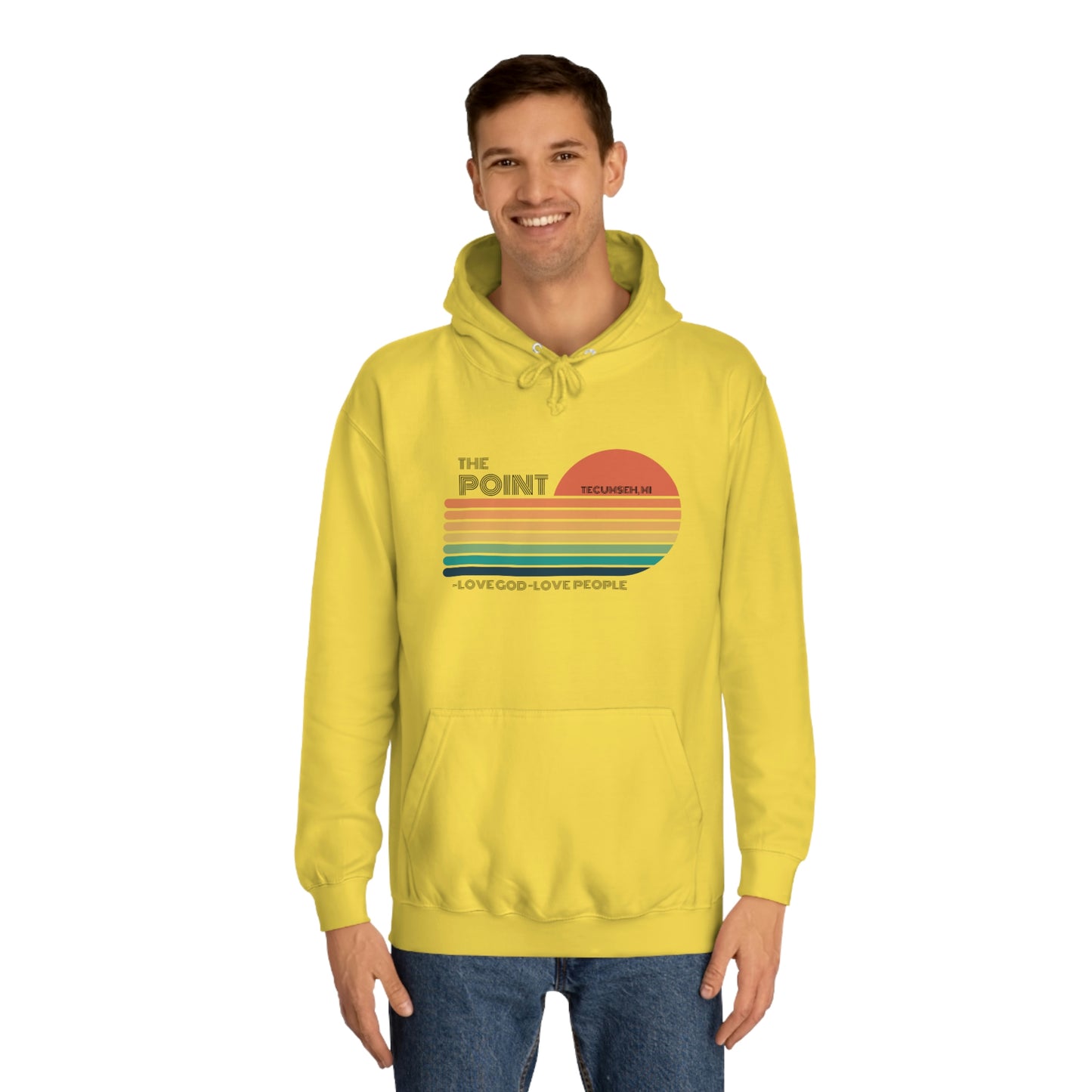 The point colorful-Unisex College Hoodie