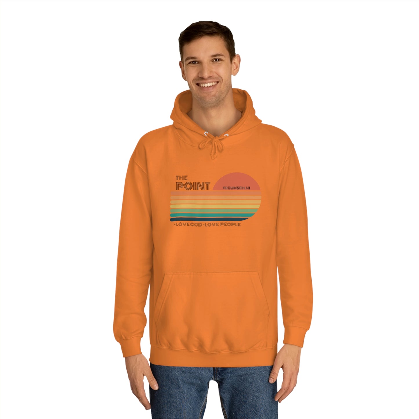 The point colorful-Unisex College Hoodie