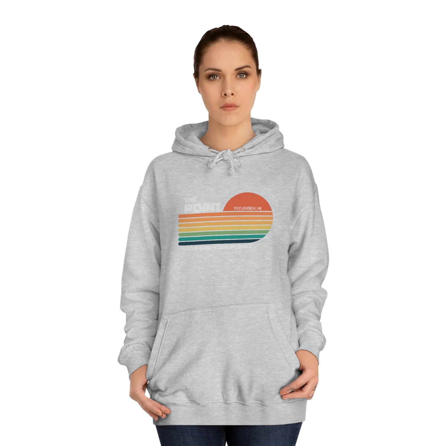 The point colorful-Unisex College Hoodie