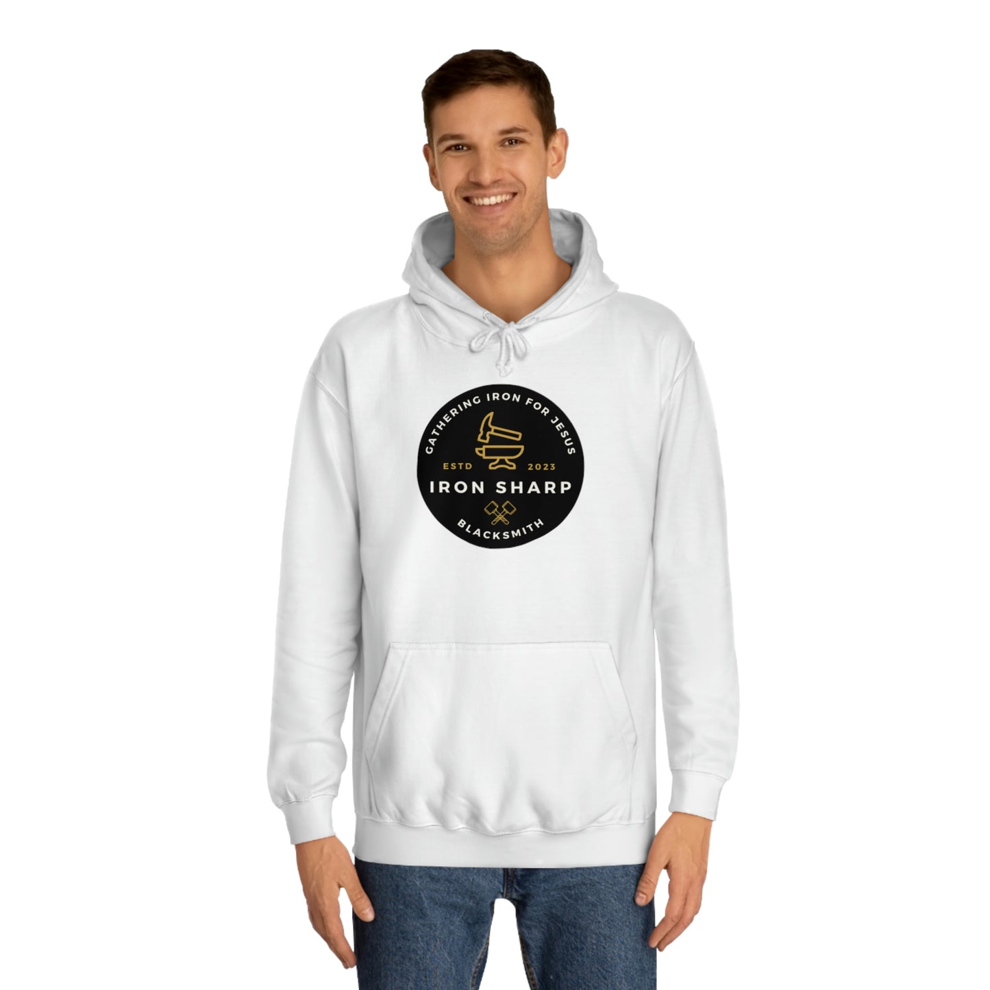 Gathering Iron for Jesus-Unisex College Hoodie