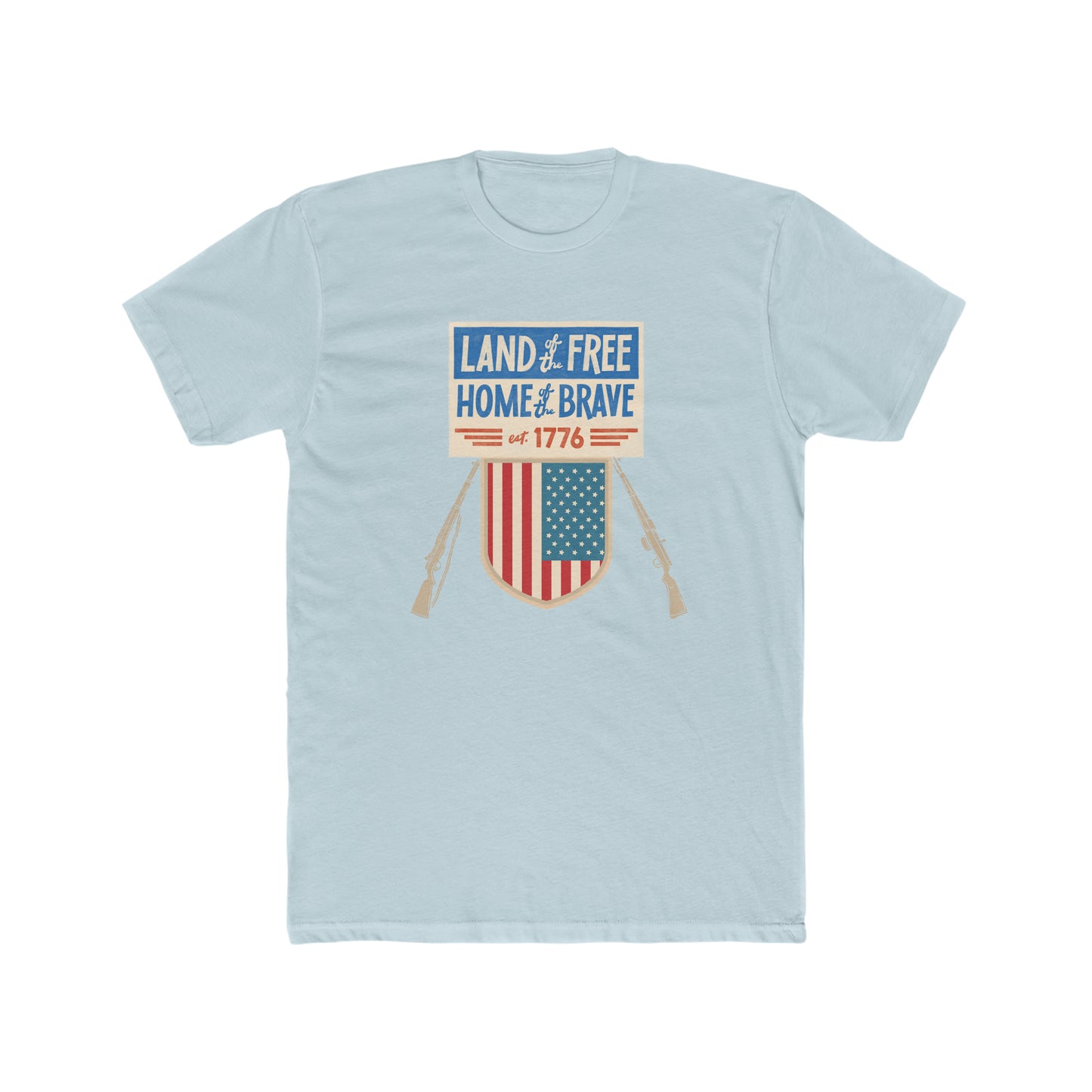 Land of the free home of the brave--Crew Tee