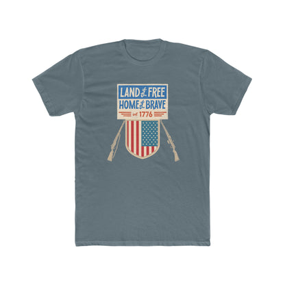 Land of the free home of the brave--Crew Tee