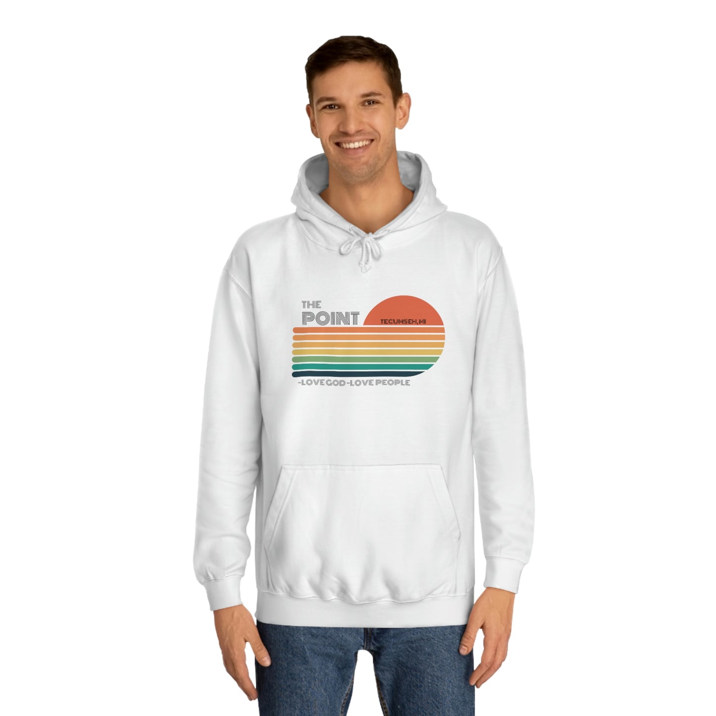 The point colorful-Unisex College Hoodie