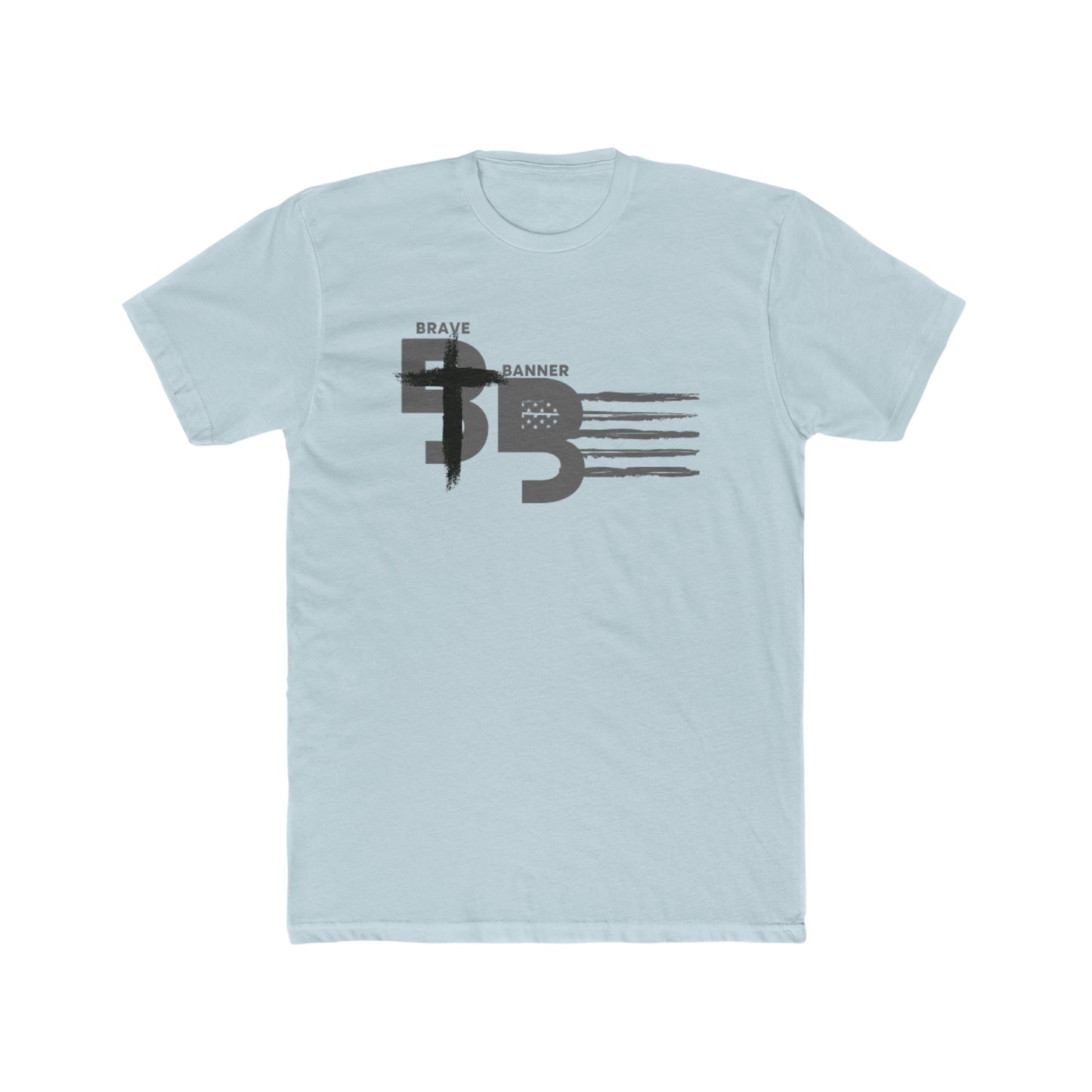 Brave Banner Gray Logo - Crew Tee