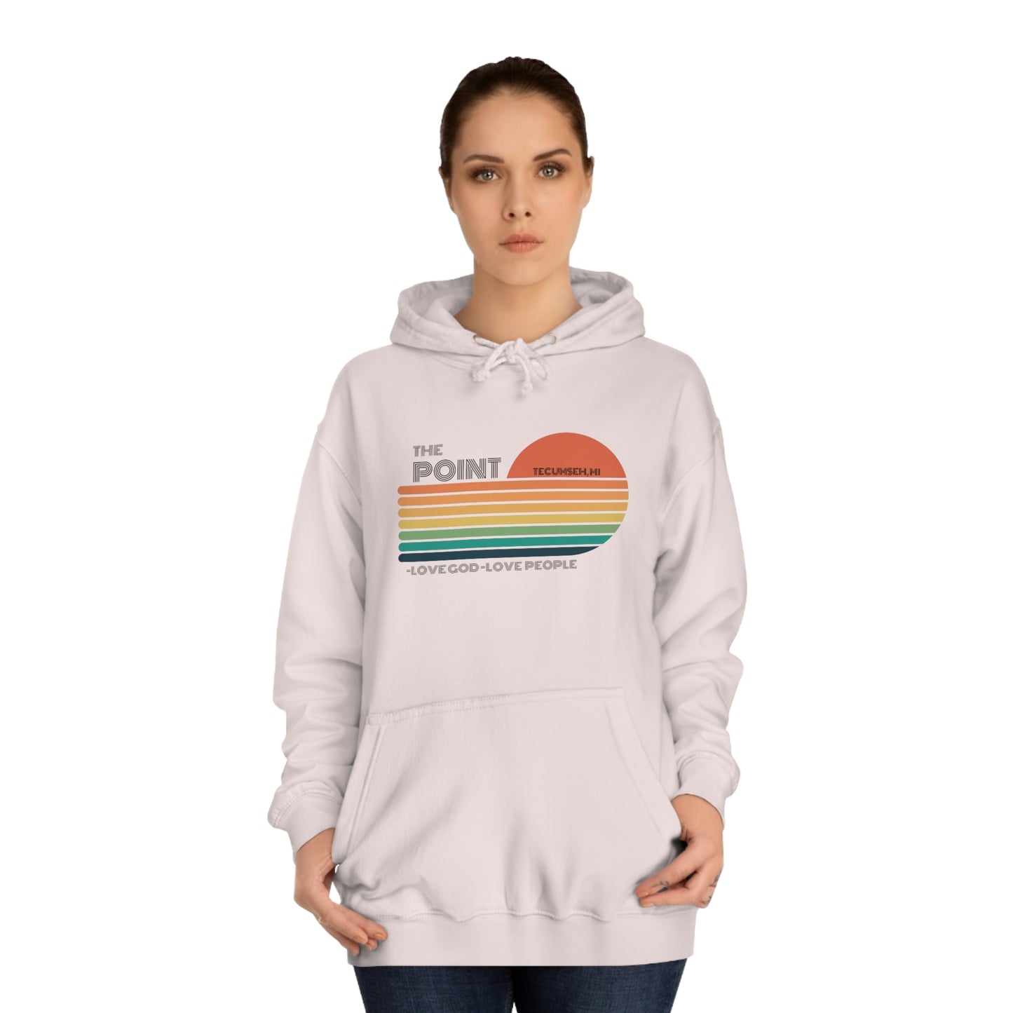 The point colorful-Unisex College Hoodie