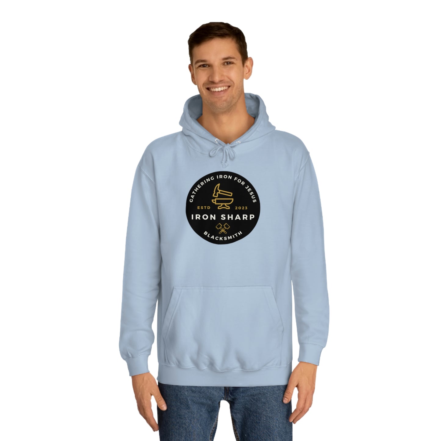 Gathering Iron for Jesus-Unisex College Hoodie