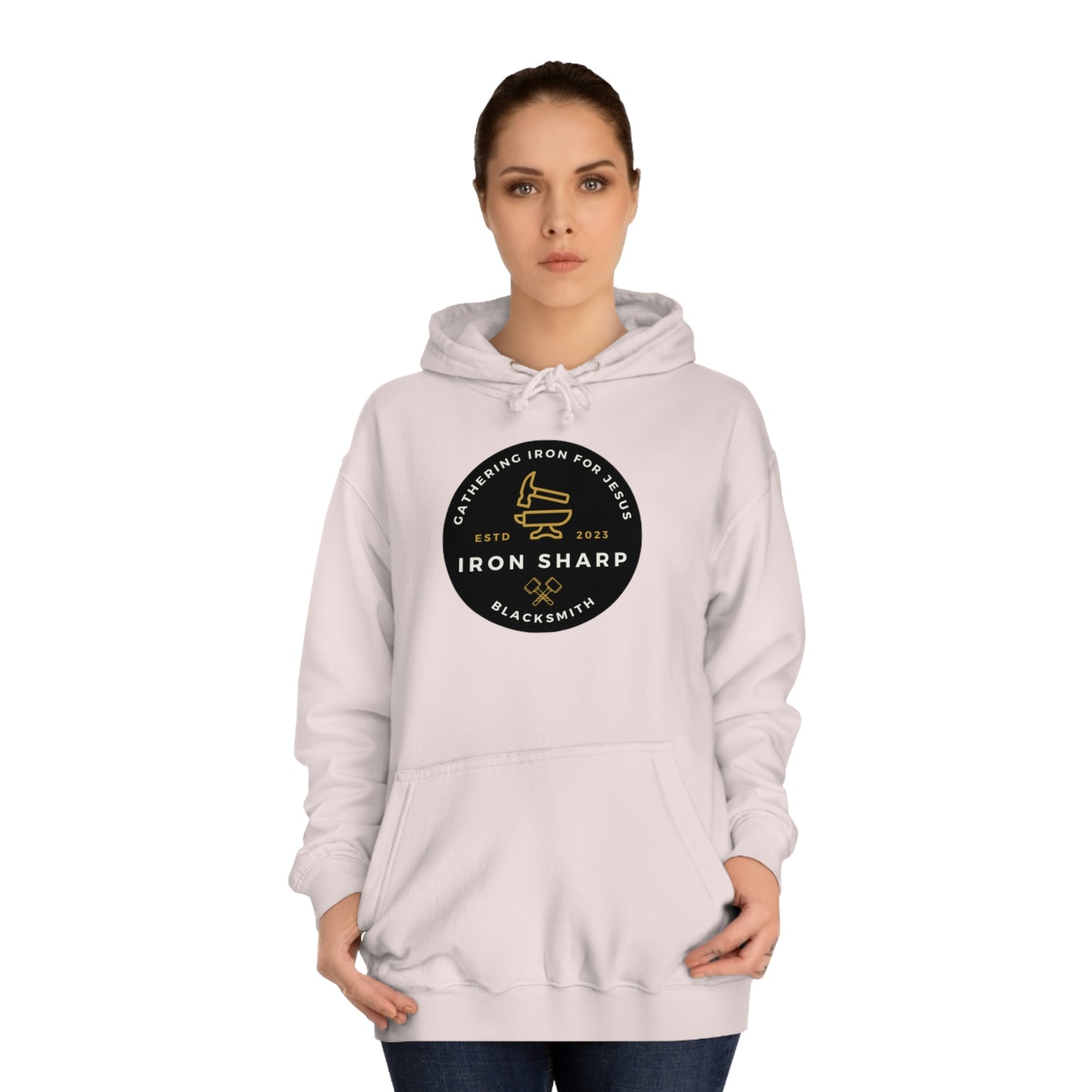 Gathering Iron for Jesus-Unisex College Hoodie