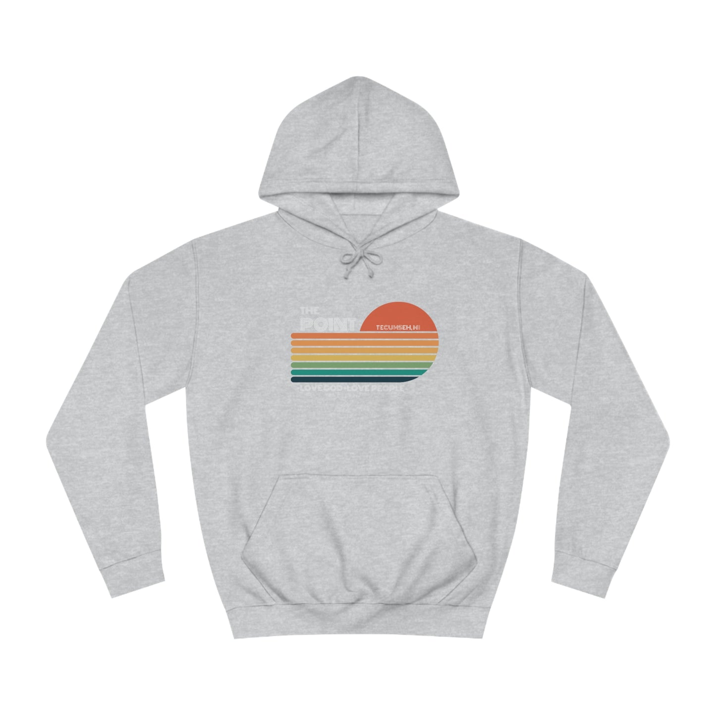 The point colorful-Unisex College Hoodie