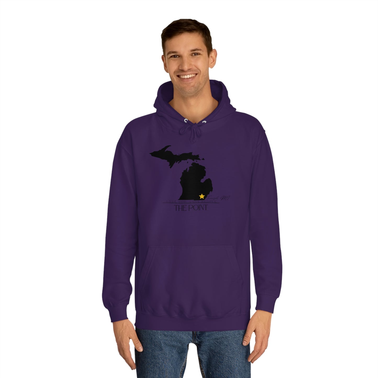 The point Michigan-Unisex College Hoodie