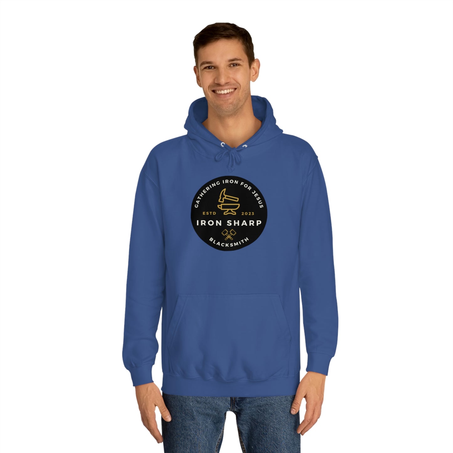 Gathering Iron for Jesus-Unisex College Hoodie