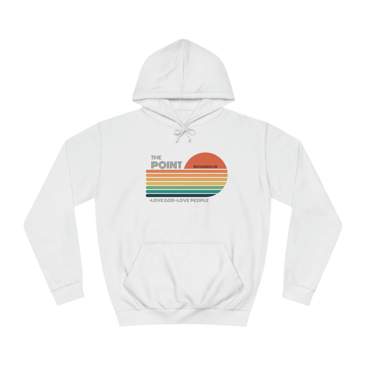 The point colorful-Unisex College Hoodie