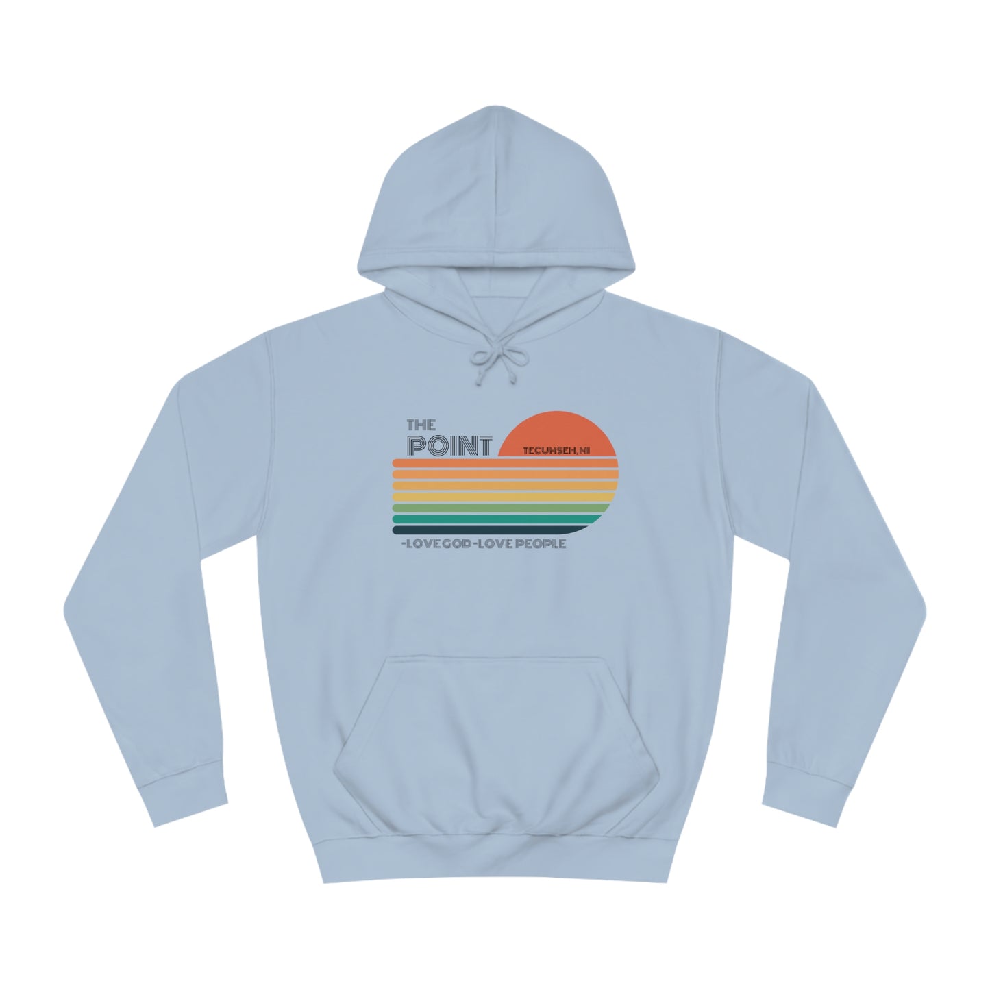 The point colorful-Unisex College Hoodie