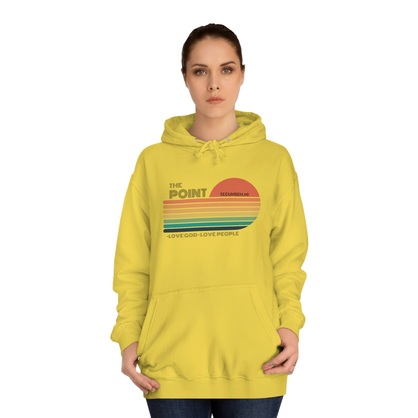 The point colorful-Unisex College Hoodie