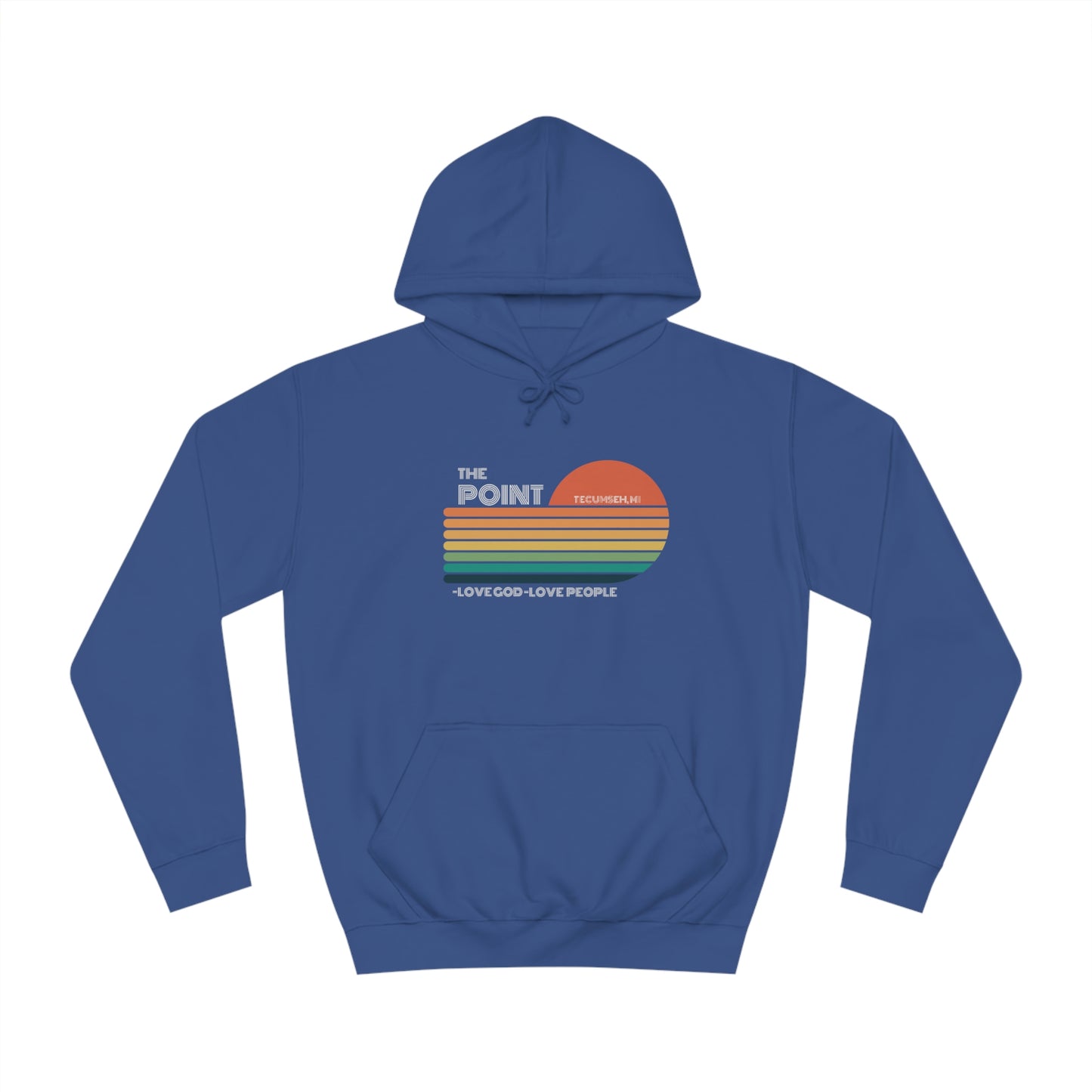 The point colorful-Unisex College Hoodie