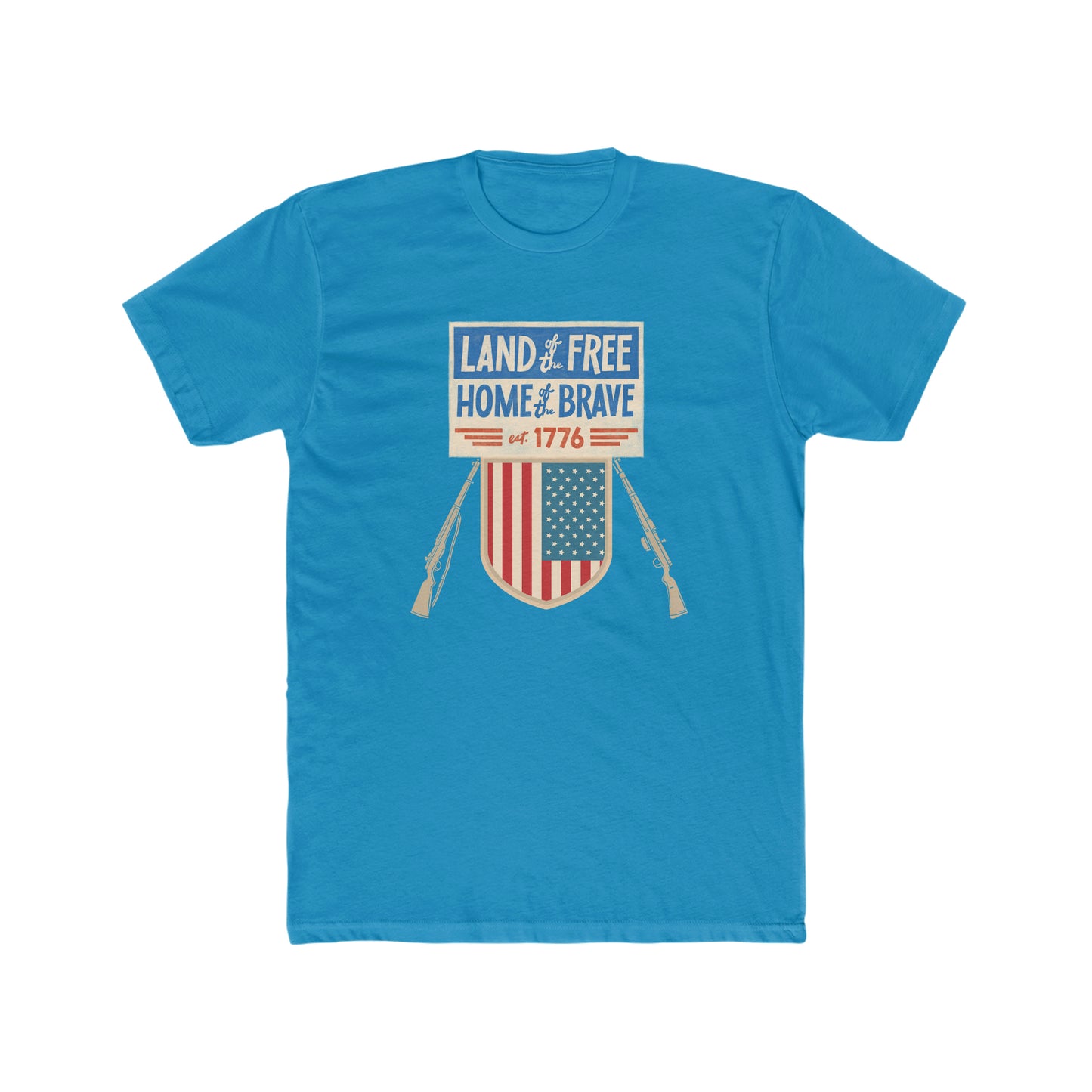 Land of the free home of the brave--Crew Tee