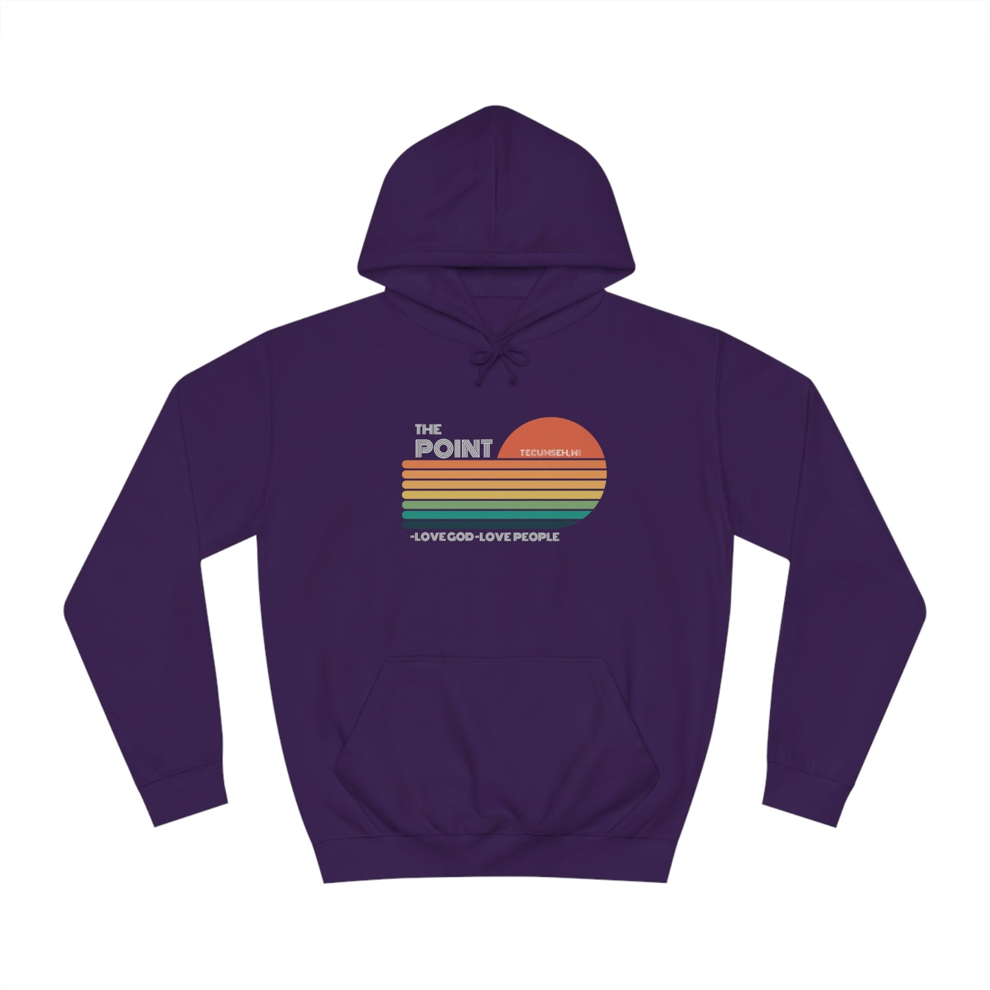 The point colorful-Unisex College Hoodie