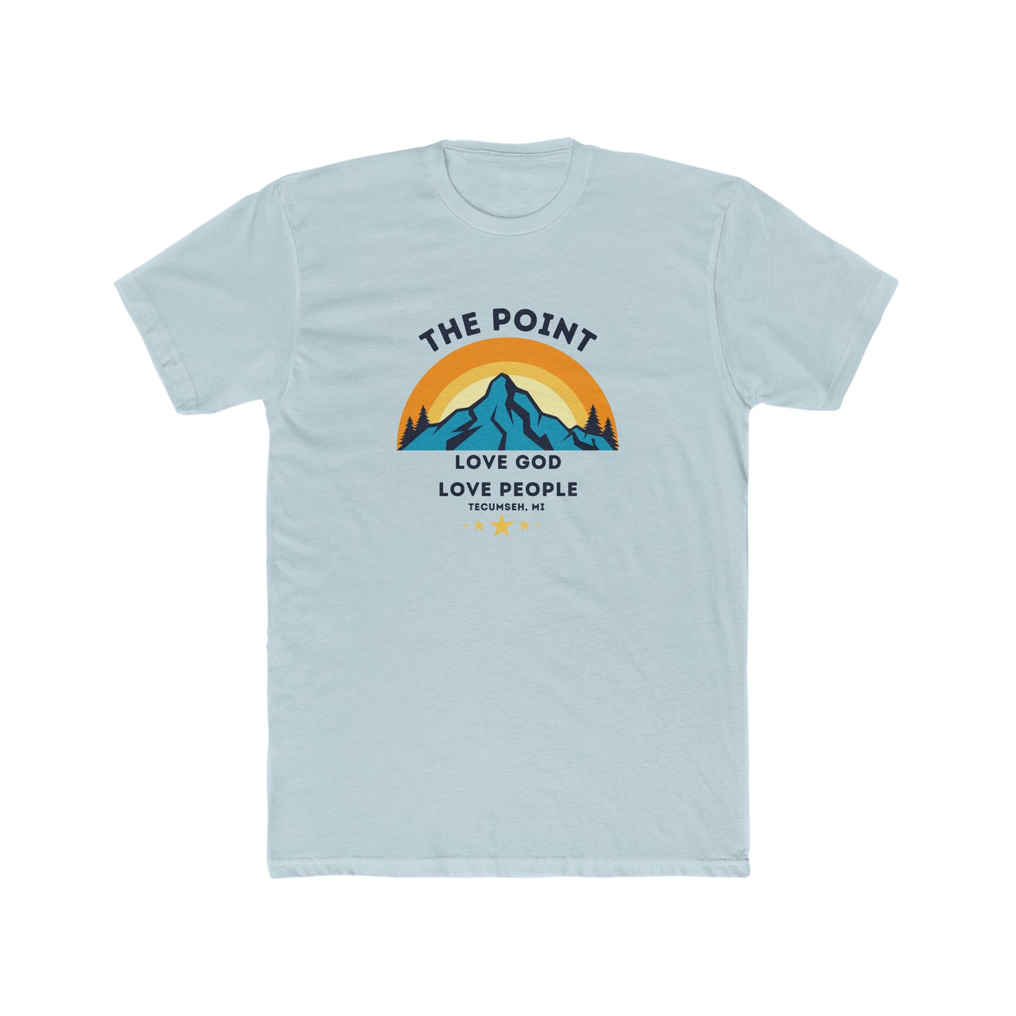 The point mountain colors--Crew Tee