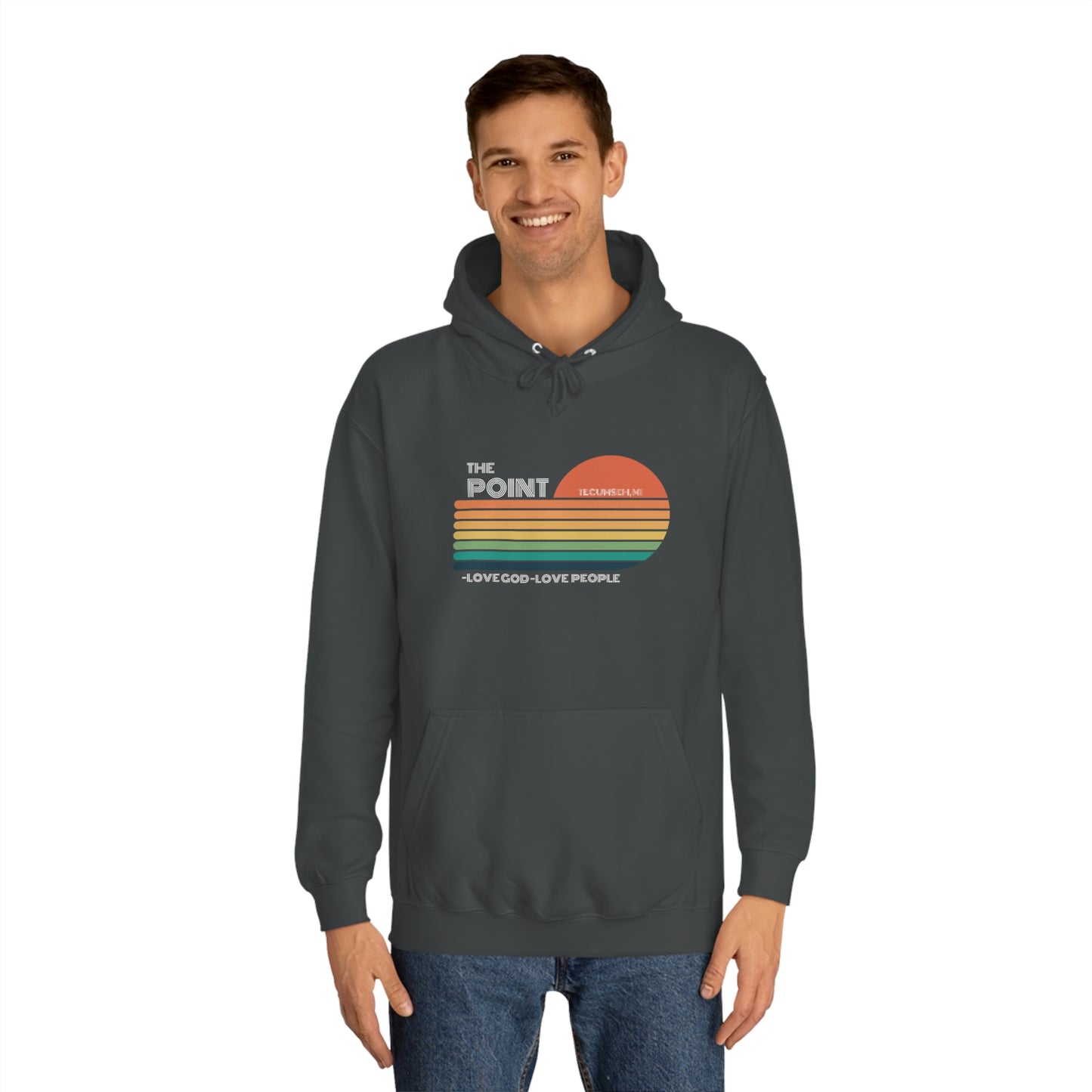 The point colorful-Unisex College Hoodie