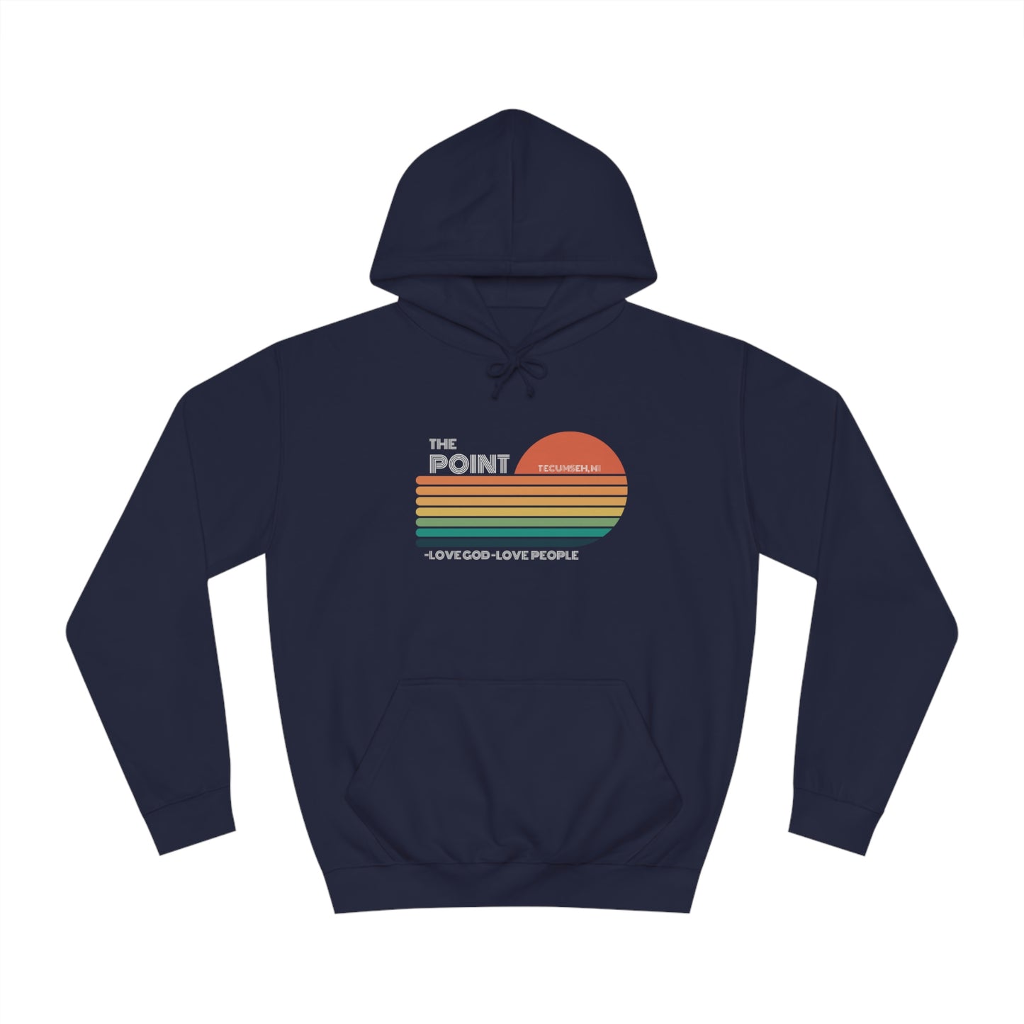 The point colorful-Unisex College Hoodie