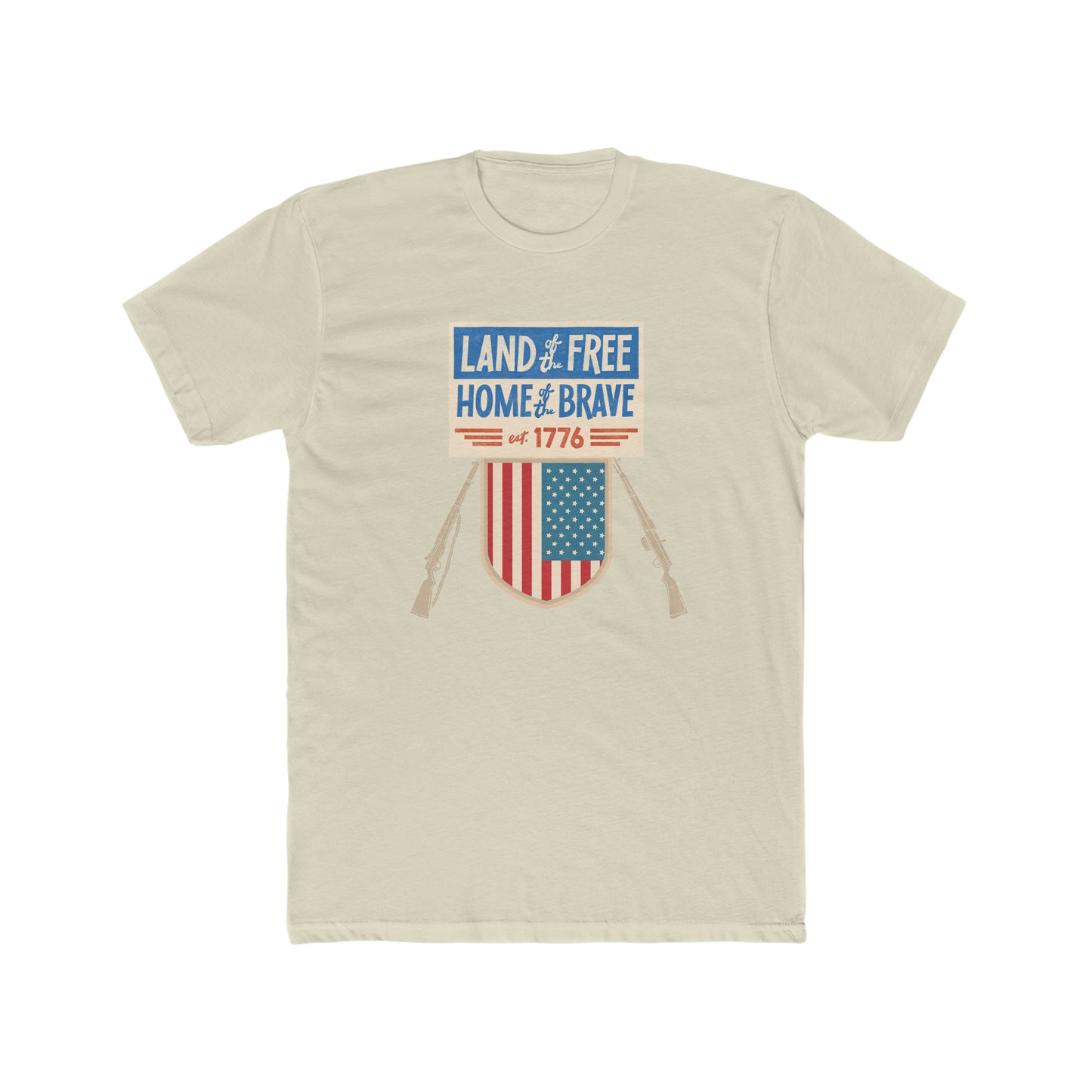 Land of the free home of the brave--Crew Tee