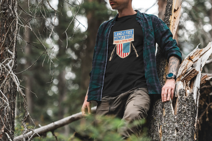 Land of the free home of the brave--Crew Tee